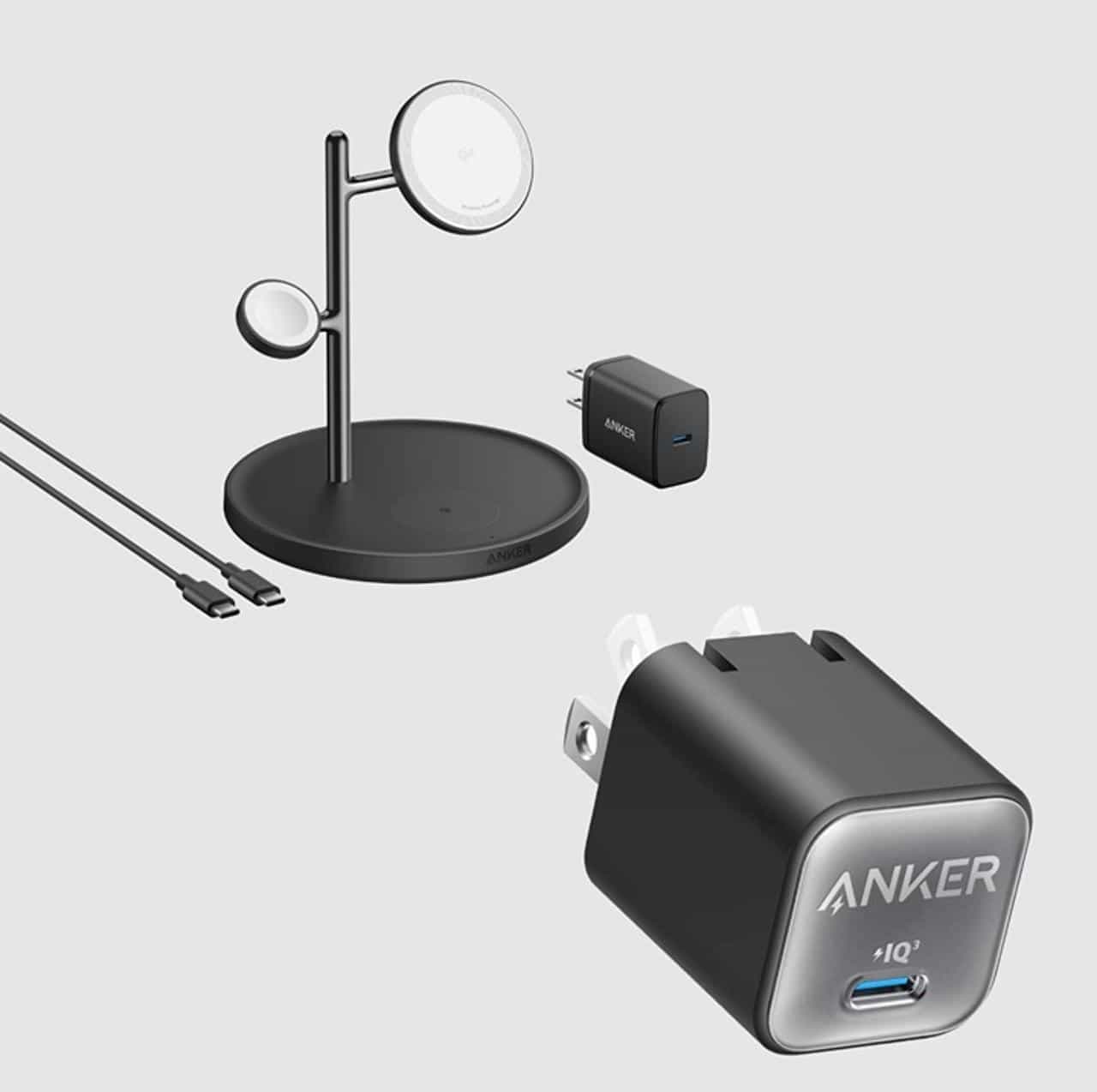 Anker MagGo Wireless Charging Station (3-in-1 Stand) and Anker Nano Charger 30W