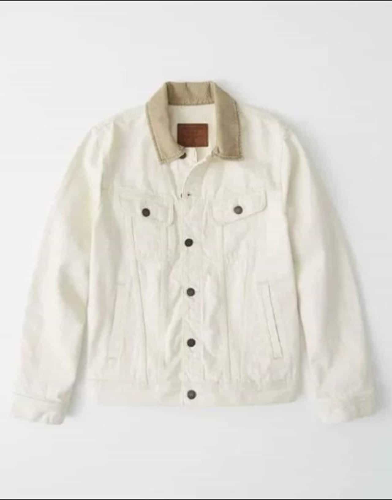 Abercrombie & Fitch A&F CREAM WASH DENIM JACKET XS