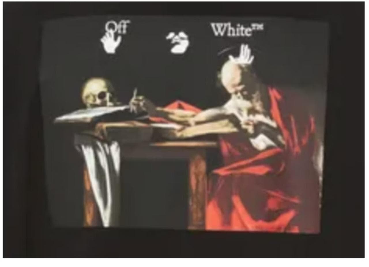 OFF-WHITE Caravaggio Back Print Oversized T-Shirt thumbnail 2