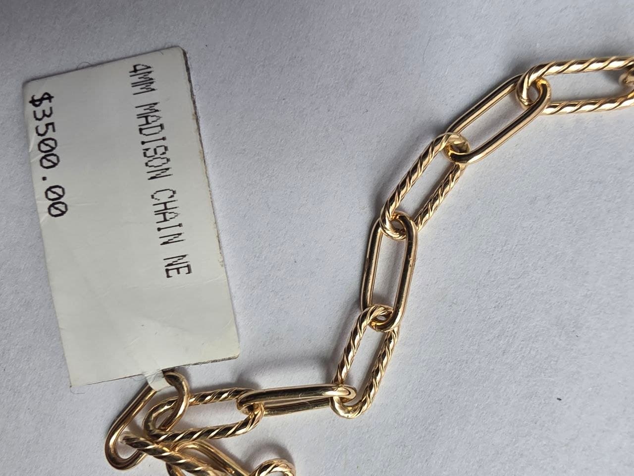 David Yurman solid 18k Gold Madison Necklace, 4mm, 18 inch thumbnail 5